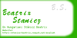 beatrix stanicz business card